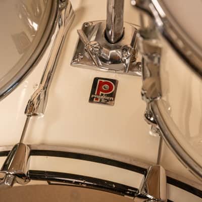 1970s Premier B303 White Duroplastic Drum Set image 9