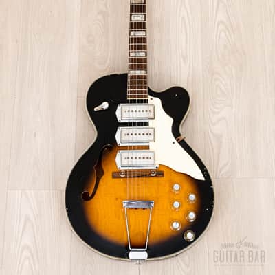 1960s Kay Swingmaster K763 Vintage Hollowbody Guitar w/ Kleenex Box Pickups, Case image 2