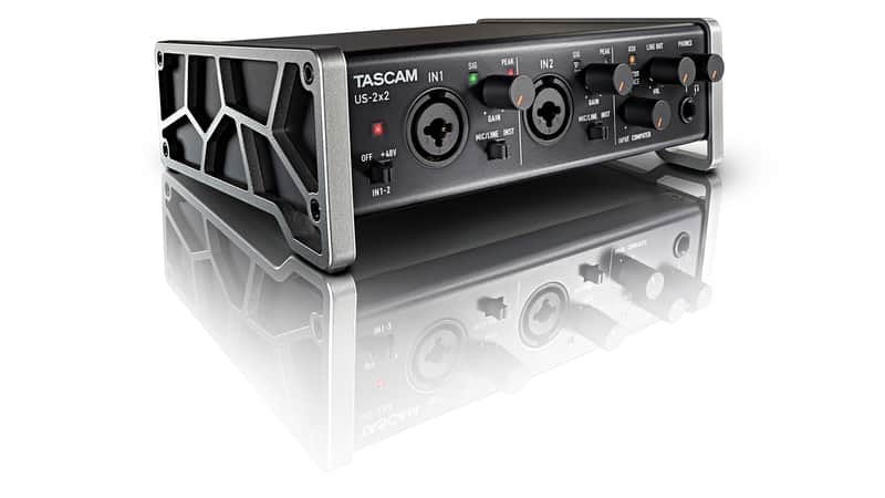 TASCAM US-2X2 USB Audio Interface 2010s - Black image 1