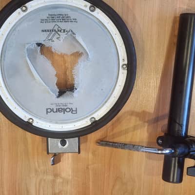 As is - Roland PDX-8 V-Drum 10" Dual-Trigger Mesh Snare Drum Pad 2010s - Black image 1