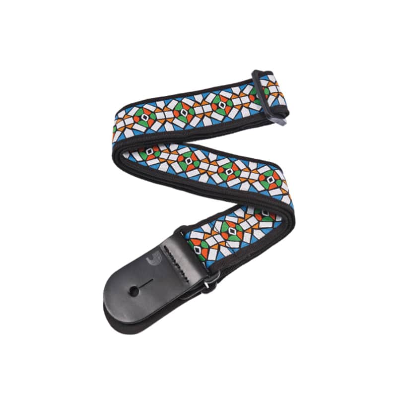 D'Addario Stained Glass Woven Guitar Strap 50E02 image 1