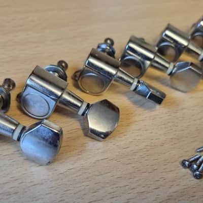 6 In-Line Electric Guitar Tuners Strat Tele 10mm image 2