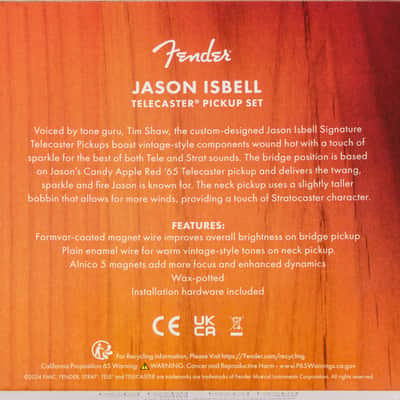 Mint Fender Jason Isbell Signature Telecaster® Pickup Set MODEL #: 0992378000 image 2