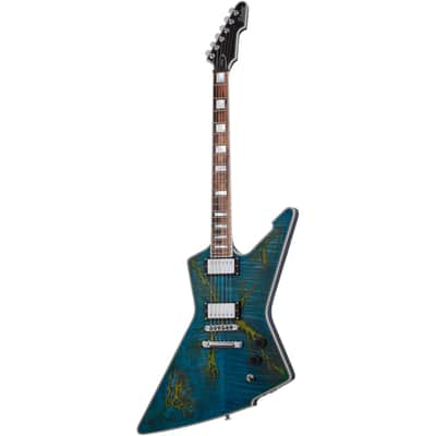 Schecter E-1 Electro Resin Transparent Blue image 3