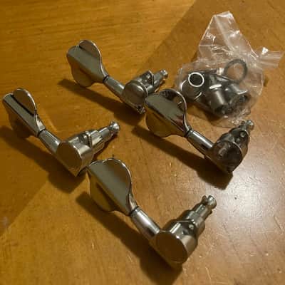 Squier Clover Key Inline Gotoh Style Bass Tuners 4L 2020s - Chrome image 2