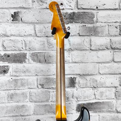 Fender Custom Shop Limited Edition Fat 1954 Stratocaster Relic with Closet Classic Hardware, 1-Piece Quartersawn Maple Neck Fingerboard, Aged Black image 7