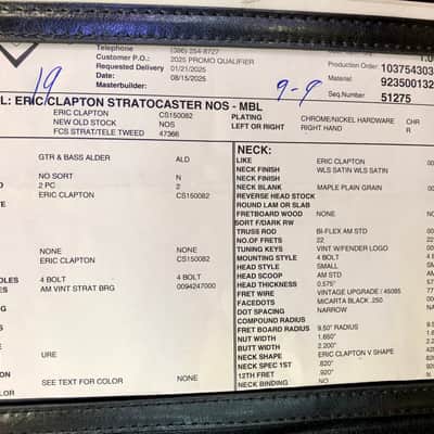 Fender Custom Shop Eric Clapton Signature Stratocaster, Maple Fingerboard, Mercedes Blue with Tweed Case image 22