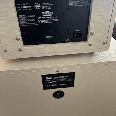 Vox AC4TVH Head + V112TV 1x12 Matching Cab – Cream (2010, Early Production) image 3