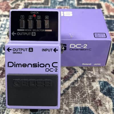 1980s Boss DC2 Dimension C Vintage Blue Label MIJ Made in Japan Spatial Modulation Guitar Effect Pedal W/ Original Box & Paperwork! image 2
