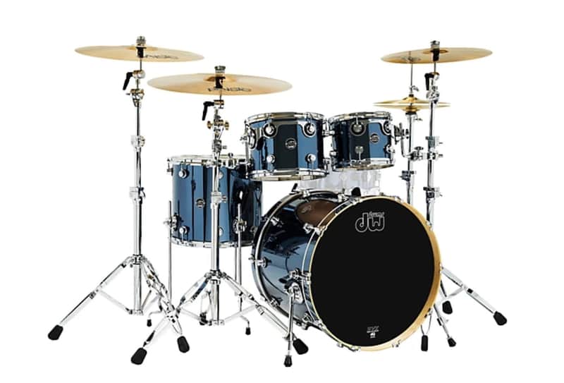 Mint DW Performance Series 4 Piece Shell Pack, Chrome Shadow image 1
