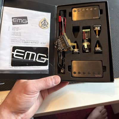 EMG JH/SET-BRBC James Hetfield Signature Humbucker Set 2010s - Brushed Black Chrome image 8