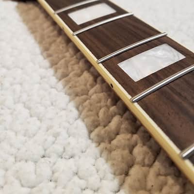 Beautiful USA Roasted, bound 5A flame maple neck.Hidden fret tangs.Rounded edges", Made for a Jazzmaster or Strat body # FJM-12 -You never felt frets like this. image 2