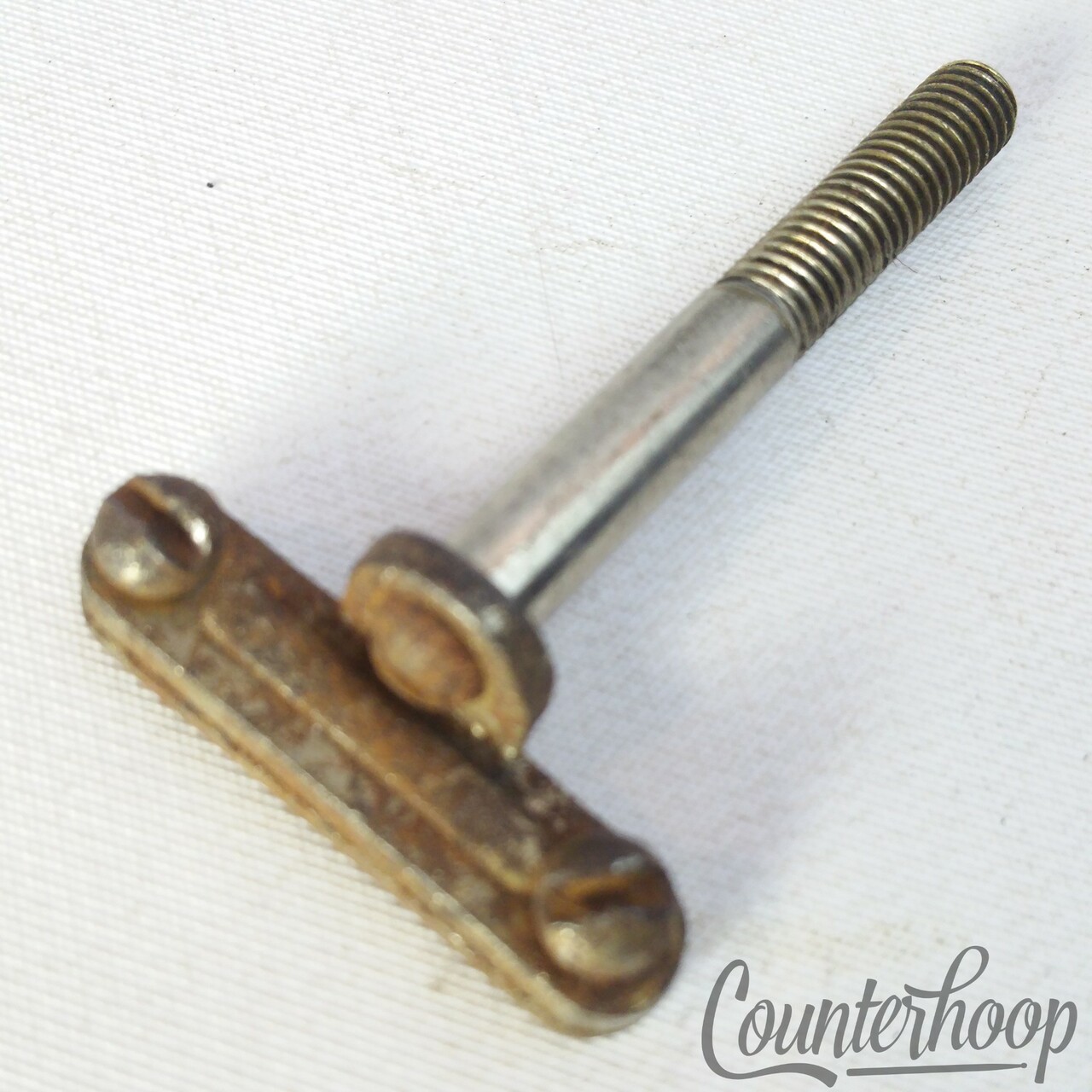 Ludwig Snare Drum Strainer Tensioner Clamp Plate Threaded Rod Nickel Vintage10s — main photograph