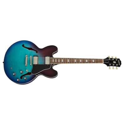 Epiphone ES-335 Figured Semi-Hollow Body Guitar - Blueberry Burst image 3