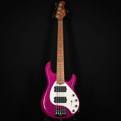 Ernie Ball Music Man StingRay 5 Special HH w/ Maple Fretboard, Bass Guitar- Soda Pink Sparkle 2026 (K07133) image 2
