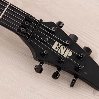 1995 ESP Custom Shop Horizon-Custom SSH Superstrat Black Satin w/ Floyd Rose, Case image 4