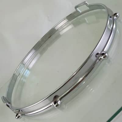 Premier 15"10Lug Die-Cast Marching Snare Drum Resonant Rim/Hoop Chrome UK 50-60s image 6
