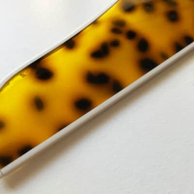 Epiphone Triumph arch-top guitar pickguard yellow/amber polka dot acrylic image 3