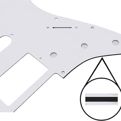 11 Hole HSS Pickguard Guitar Scratch Plate Compatible with American/Mexican Made Standard Strat Modern Style Guitar Replacement (3Ply White) image 2