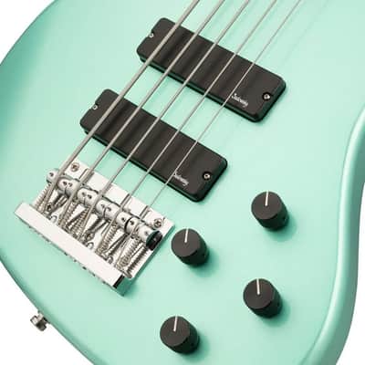 Sadowsky MetroExpress 24-Fret Modern Bass, Morado Fingerboard, 5-String - Solid Sage Green Metallic High Polish image 6