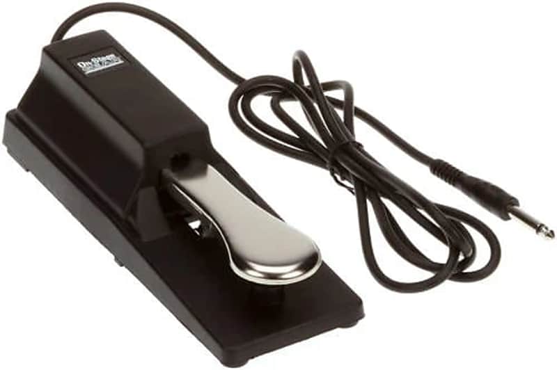 Mint On-Stage KSP100 Universal Keyboard Sustain Pedal - Black/Chrome image 1