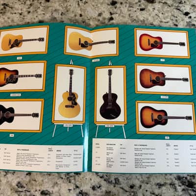 Gibson Acoustic Guitar Brochure 1986 dove hummingbird J 100 180 45 200 25 30 35 catalog image 2