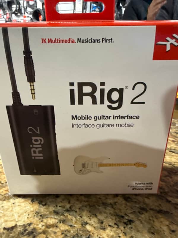IK Multimedia iRig 2 Mobile Guitar Interface for iOS 2015 - Present - Black image 1