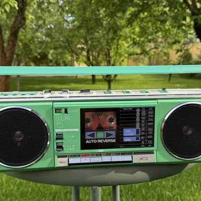 TOSHIBA RT-SF5 Rare Green Vintage Japan Boombox Getto Blaster Warranty image 10