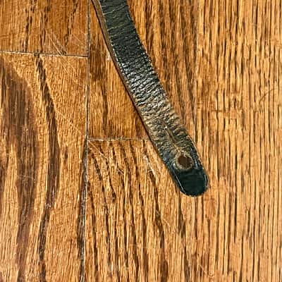 Vintage Fender Black Leather Guitar Strap Circa 1950's 1960's Strat-Tele Pre CBS image 5