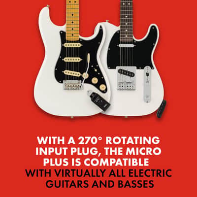 Fender Mustang Micro Plus Headphone Amplifier with Rechargeable Battery, Bluetooth Audio Streaming and 50 Amp and Effects Models, with 2-Year Warranty image 7