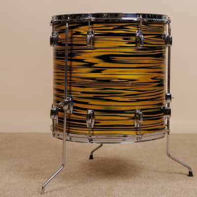 1970s Ludwig Standard 16x16 Lemon Strata Floor Tom image 3