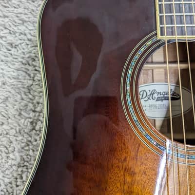 D'Angelico Premier Delancey Dreadnought Size Acoustic Electric Guitar, Sunburst image 5