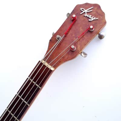 Vintage Original 1950's Kay Howlin' Wolf Thin Twin K162 Natural Blonde Electric Bass Guitar Viol image 4