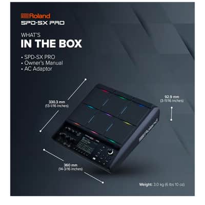 Roland SPD-SX Pro  9-Zone Digital Percussion Sampling Pad 2022 - Present - Black image 3
