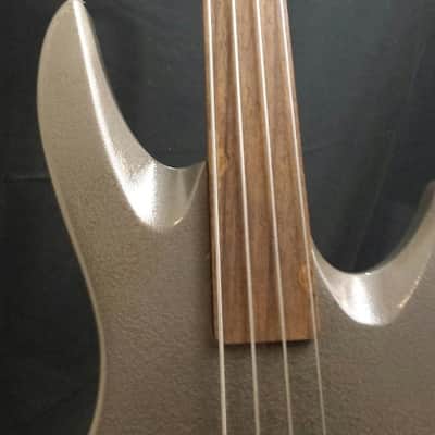 Samick Artist Series Frettless Bass Guitar 1990's Textured Gray image 5