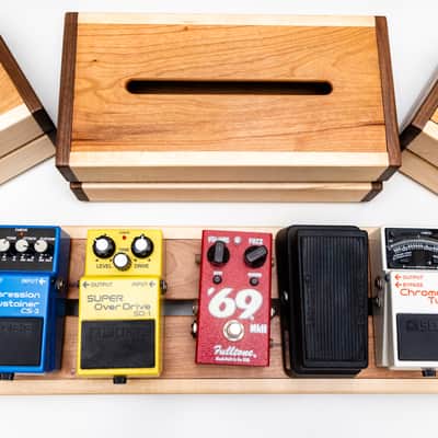 Custom made Hardwood Pedalboard Medium 450x150x50mm image 2