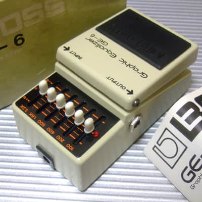 MINT 1980 Raytheon RC3403ADB Boss GE-6 Graphic Equalizer w/ Original Box & Manual / MIJ Made in Japan (Black Label) image 2