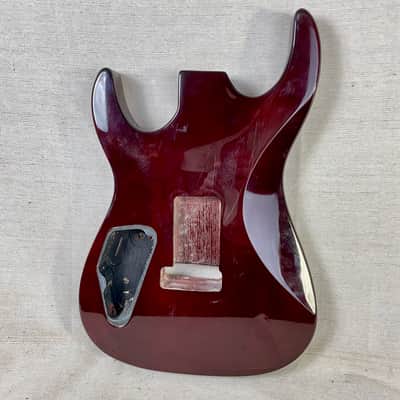 Super Stratocaster Body Cherry Sunburst Guitar HSS Floyd Rose image 2