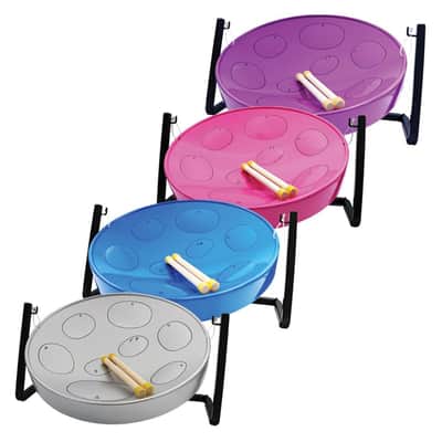 Panyard JJ Jumbie Jam Steel Ready to Play Kit-Pink G-Major with Table Top Stand-Made in USA Authentic Pan (W1086) image 2