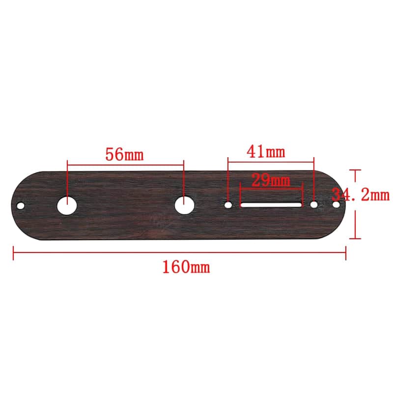 1 Piece Rosewood Guitar Tele Telecaster Style Control Plate Panel image 1