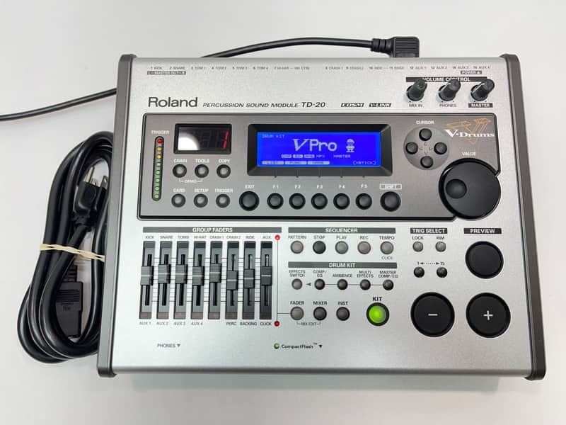 Roland TD-20 Electric Drum Brain Module V-Drum TD20 - NEW BLUE LCD SCREEN !!! image 1