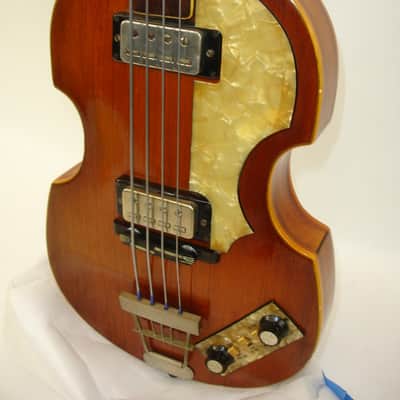 Vintage 1964 Hofner  500/1 Violin 4-String Electric Bass Guitar, Natural w/ Case image 3