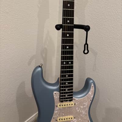 Fender American Elite Stratocaster HSS Shawbucker with Ebony Fretboard 2019 - Satin Ice Blue Metallic image 3