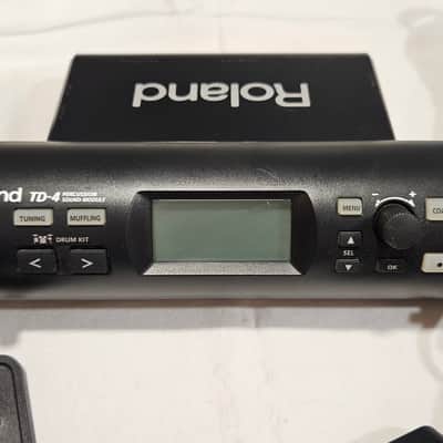 Roland TD-4 V-Drums Drum Module w/ Power Supply Cable Harness Mount & Plate image 6
