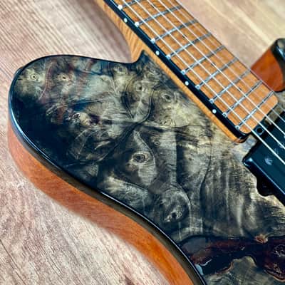 Ernie Ball Music Man BFR Axis Super Sport 2018 Buckeye Burl image 7