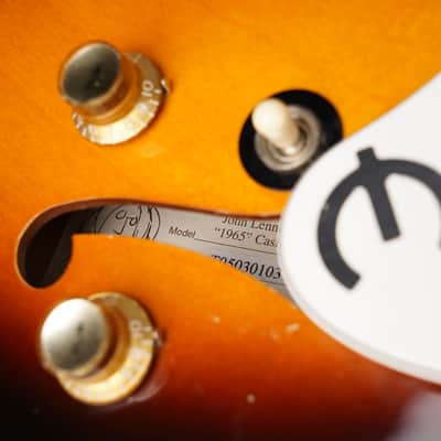 Epiphone Japan 1965 John Lennon Casino - MIJ 2005 - Sunburst w/HSC image 19