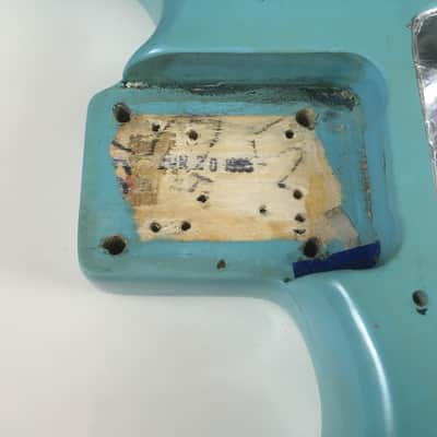 Lefty Vintage 1995 Fender Heavy Relic Strat Guitar Body Daphne Blue Nitro 4.3 Lb image 2
