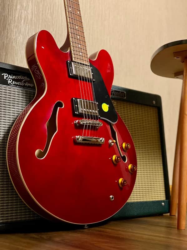 Tokai ES-78 SR semi hollowbody in Seethru Red Traditional Series