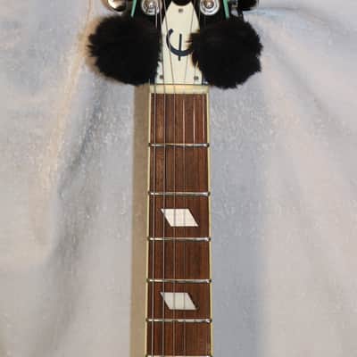 Epiphone Riviera Turquoise Finish Frequensator Tailpiece Semi-Hollow Body Electric Guitar with TKL hard case 1997 Made in Korea Peerless Factory image 9