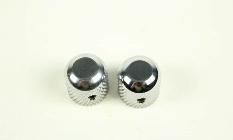 Allparts Knurled Chrome Knobs replacement for Early Precision Bass/Telecaster Bild 1